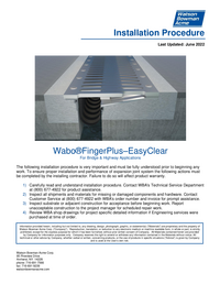 Wabo®Finger Plus Easy Clear Installation Procedure Cover