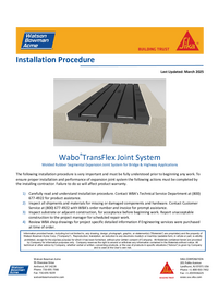 Wabo Transflex Install Cover