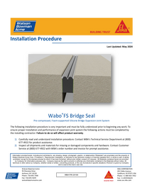Wabo FS Bridge Seal Install Cover