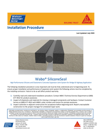 Wabo Silicone Seal Install Cover