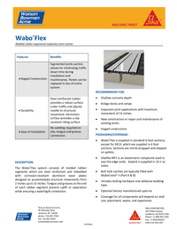 Wabo Flex Data Sheet Cover